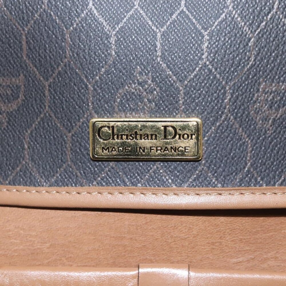 Christian Dior Honeycomb Canvas Shoulder Bag PVC Black - Picture 10 of 16